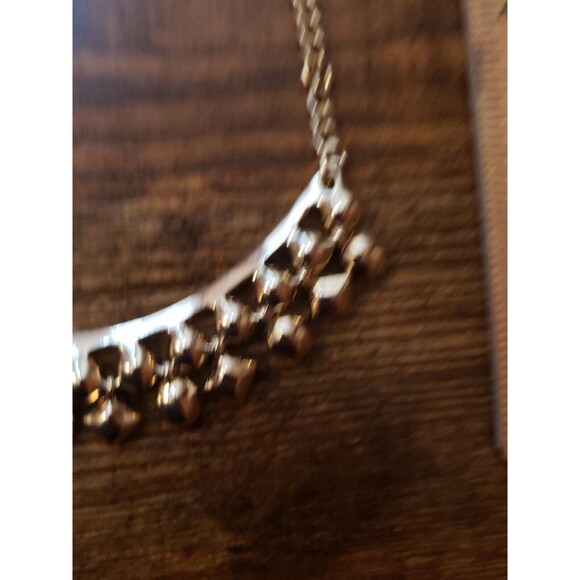 Givenchy Gold tone Statement Necklace Rhinestone Dangle Collar Chain Runway - Picture 16 of 16